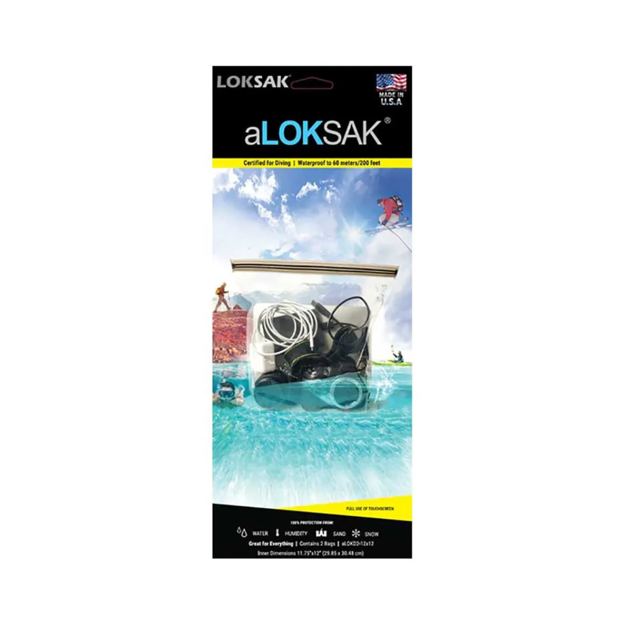 Hot aLOKD2-12 x 12 Waterproof Bags - 2 Pack Waterproof Pouches