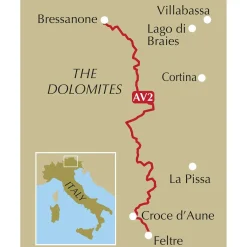 Hot Alta Via 2 - Trekking in the Dolomites Maps, Guides & Compasses