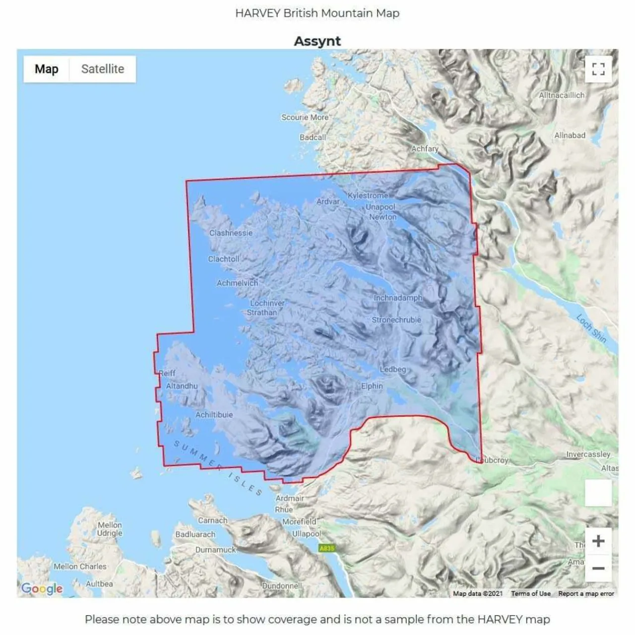 Sale British Mountain Map - Assynt & Coigach Maps, Guides & Compasses