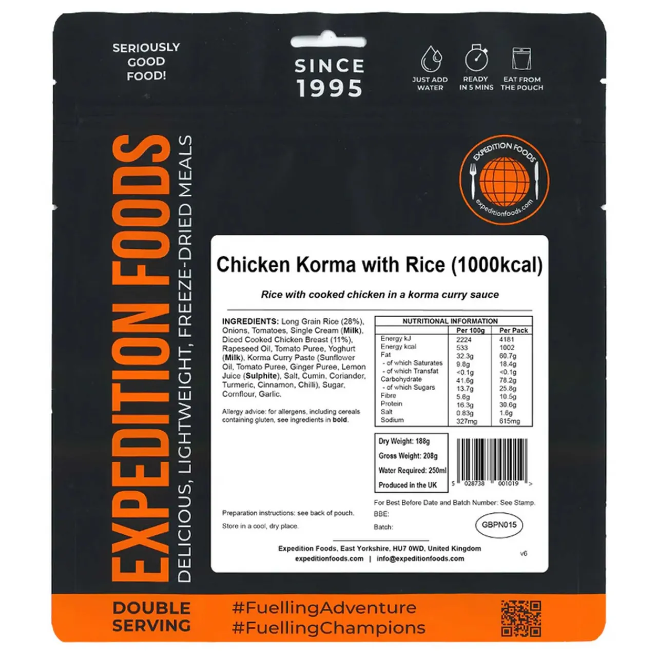 Clearance Chicken Korma with Rice (Double Serving) Main Meals