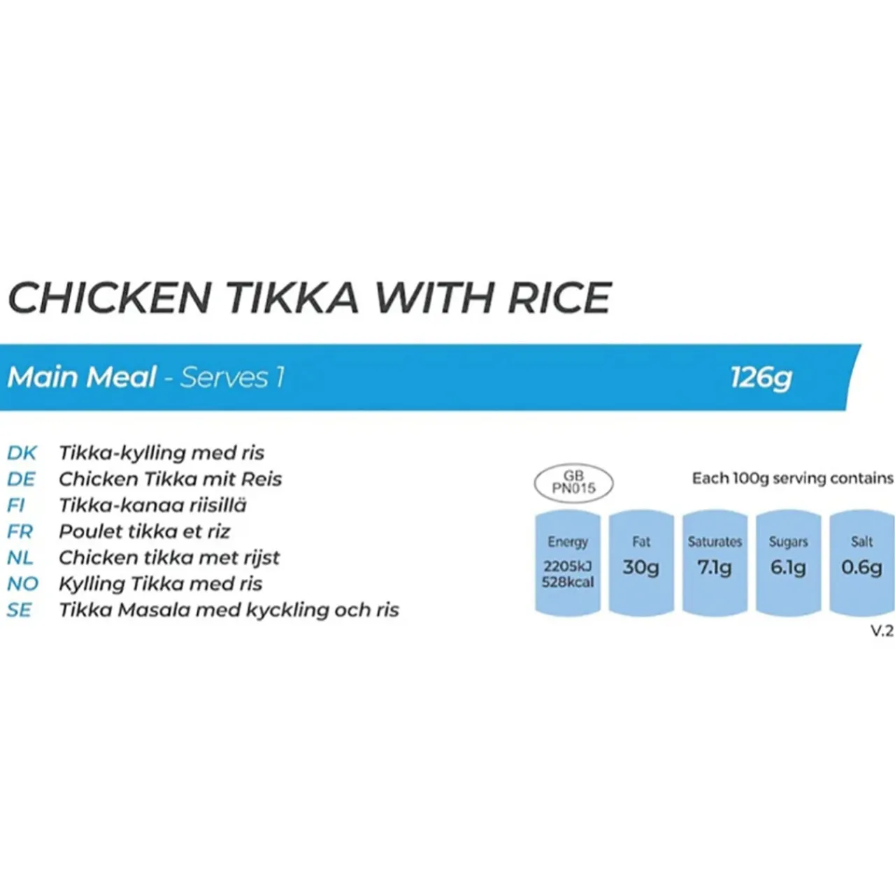 Hot Chicken Tikka with Rice Main Meals