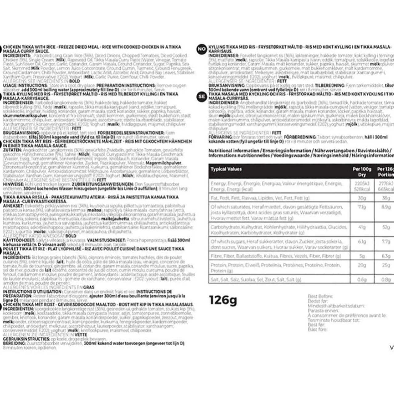 Hot Chicken Tikka with Rice Main Meals