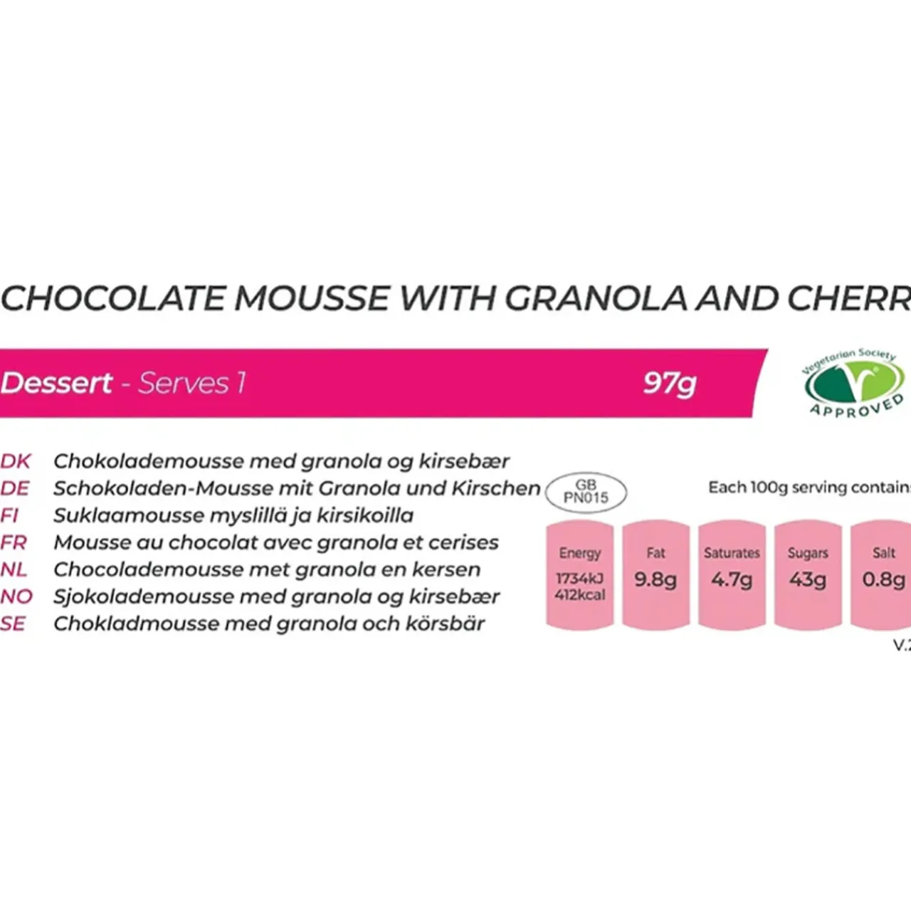 Clearance Chocolate Mousse with Granola & Cherry Desserts