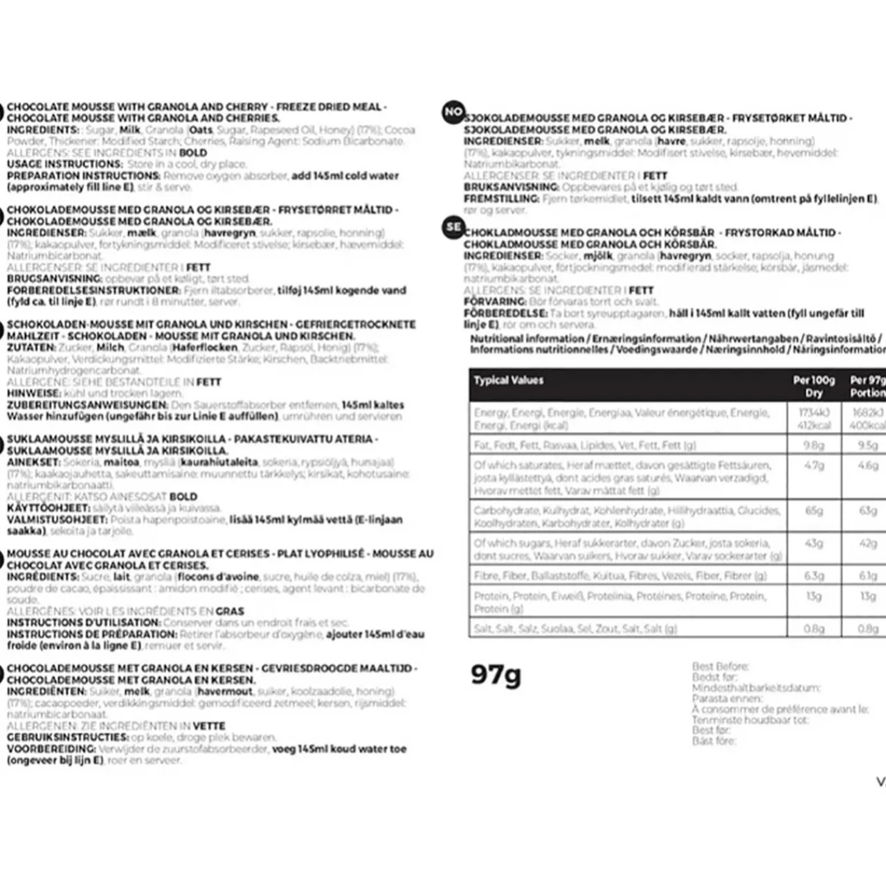 Clearance Chocolate Mousse with Granola & Cherry Desserts