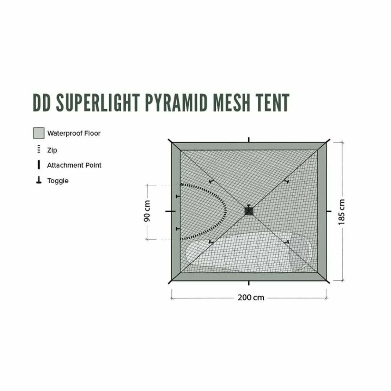 New DD Superlight Pyramid Mesh Tent Tent Accessories|Tarps