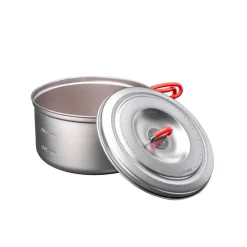 Clearance ECA536 Titanium Ultralight Pot Set M (900ml & 1300ml) Pots And Pans
