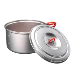 Clearance ECA536 Titanium Ultralight Pot Set M (900ml & 1300ml) Pots And Pans
