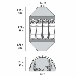 Outlet Elixir 4 Person Tent & Footprint Four+ Person Tents