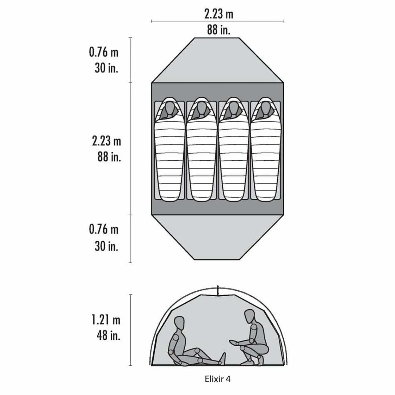 Outlet Elixir 4 Person Tent & Footprint Four+ Person Tents
