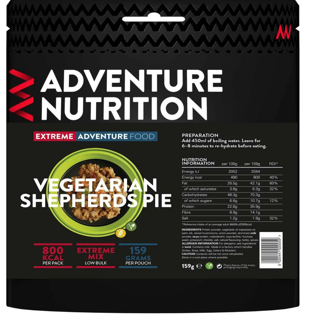 Best Extreme Adventure 800 kcal Vegetarian Shepherds Pie Main Meals
