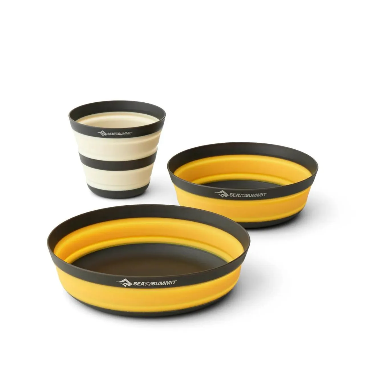 Hot Frontier UL Collapsible Dinnerware Set - 3 Piece Cups Mugs Plates & Bowls
