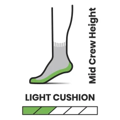 Online Hike Light Cushion Mid Crew Socks Socks
