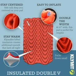 New Insulated Double V Sleeping Mat Wide Sleeping Mats|Ultralight Airbeds