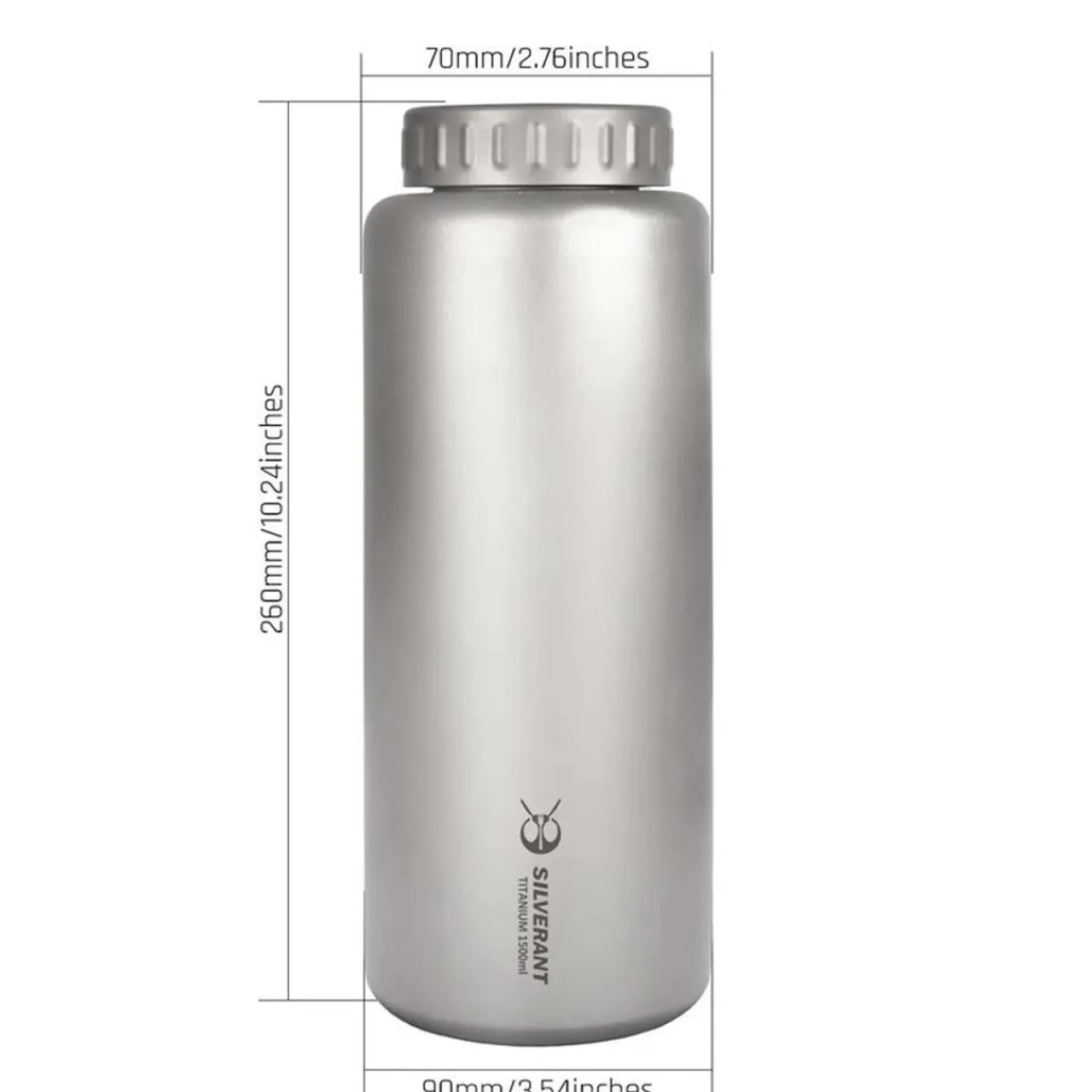 New Large Titanium Water Bottle 1500ml - Wide Mouth Water Bottles