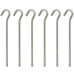 Outlet Mild Steel Round Wire Skewers 18cm - 6 Pack Tent Accessories