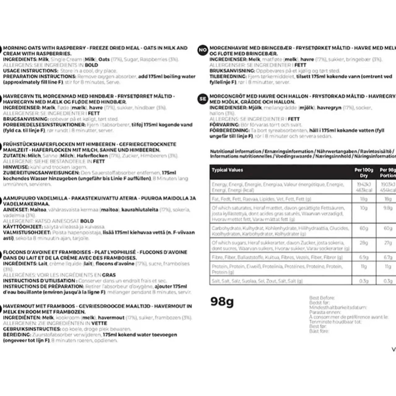 Sale Morning Oats with Raspberry Breakfasts