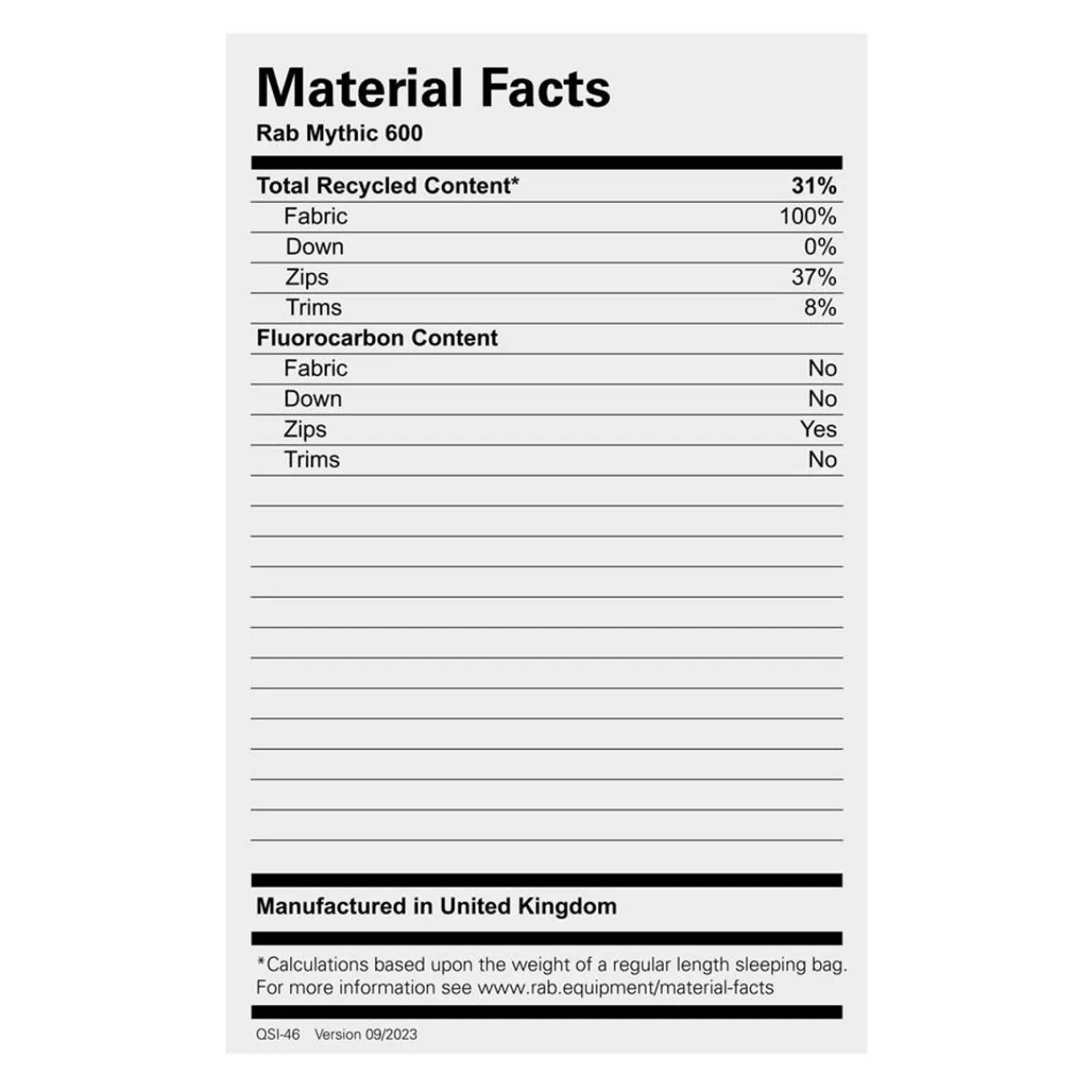 Online Mythic 600 Down Sleeping Bag Down Sleeping Bags