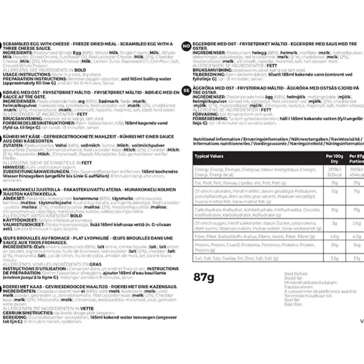 Outlet Scrambled Egg with Cheese Breakfasts