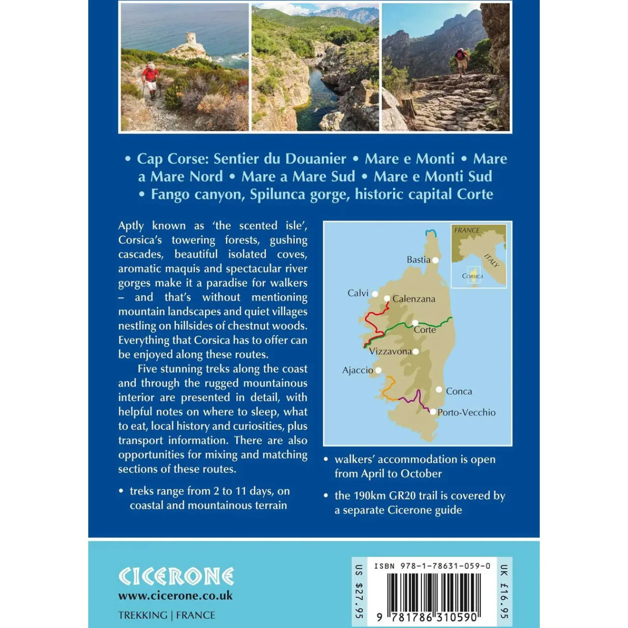 Hot Short Treks on Corsica Maps, Guides & Compasses