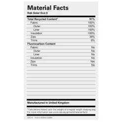 Online Solar Eco 0 Synthetic Sleeping Bag Synthetic Sleeping Bags