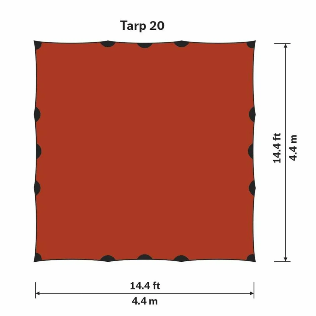 Clearance Tarp 20 UL (4.4 m x 4.4 m) Tarps