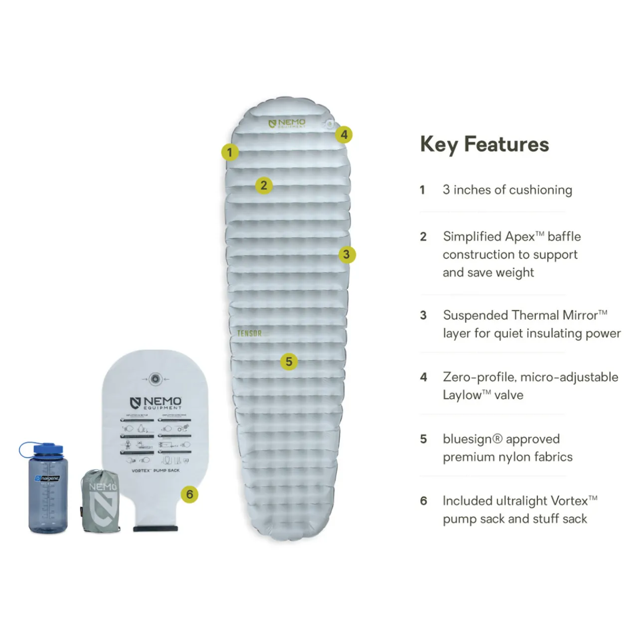 Clearance Tensor Elite Regular Mummy Sleeping Mat Ultralight Airbeds