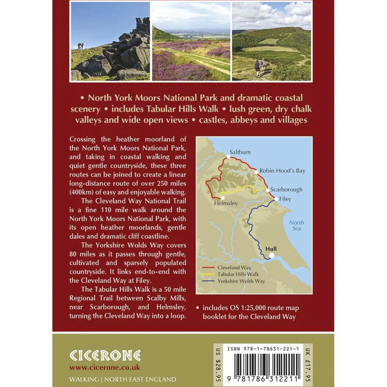 Sale The Cleveland Way and the Yorkshire Wolds Way 2024 Maps, Guides & Compasses