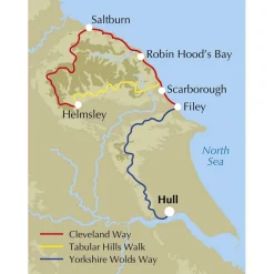 Sale The Cleveland Way and the Yorkshire Wolds Way 2024 Maps, Guides & Compasses