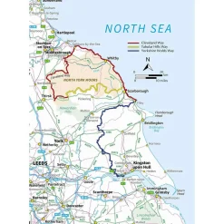 Sale The Cleveland Way and the Yorkshire Wolds Way 2024 Maps, Guides & Compasses