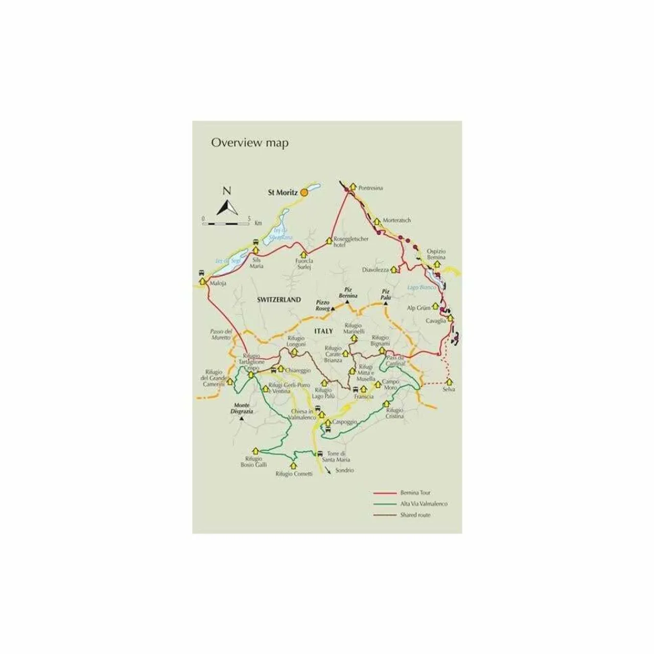 Outlet The Tour of the Bernina Maps, Guides & Compasses