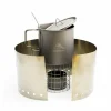 New Titanium Alcohol Stove Cook System with 650ml Pot Meths & Solid Fuel Stoves