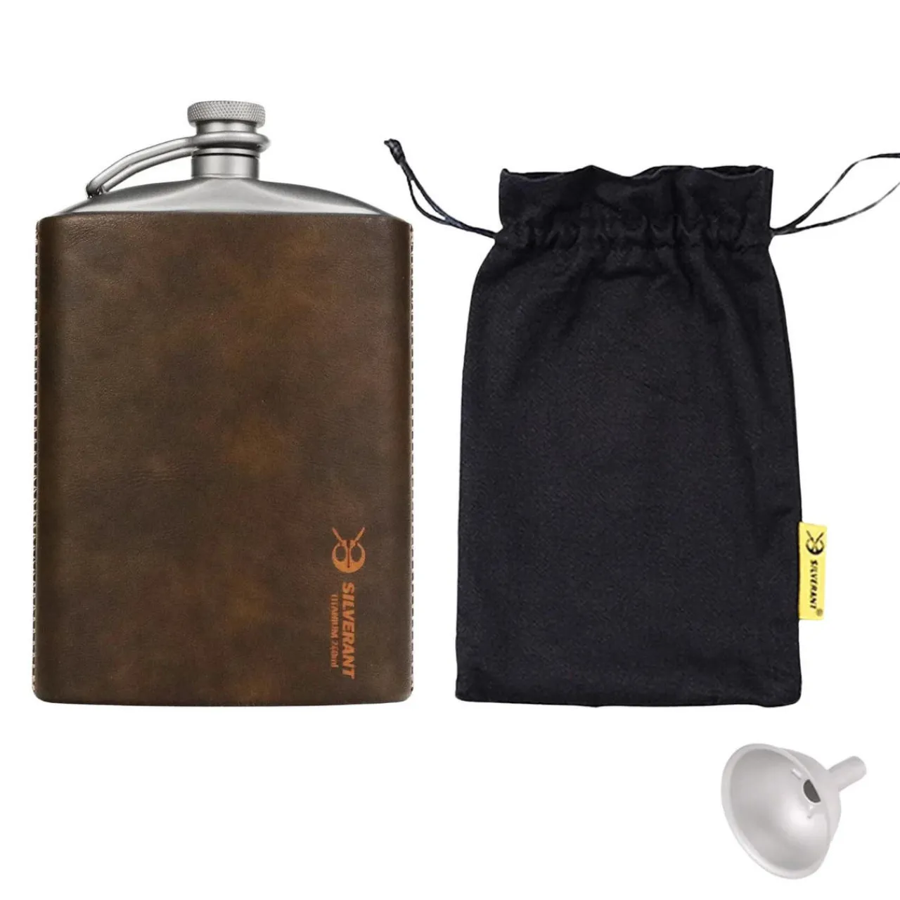 Hot Titanium Hip Flask & Funnel 248ml Water Bottles