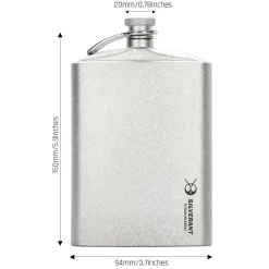 Hot Titanium Hip Flask & Funnel 248ml Water Bottles