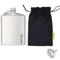 Online Titanium Hip Flask & Funnel 220ml Water Bottles