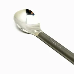 New Titanium Long Handle Spoon with Polished Bowl Cutlery & Utensils