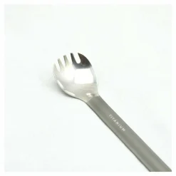 Titanium Long Handle Spork with Polished Bowl Cutlery & Utensils