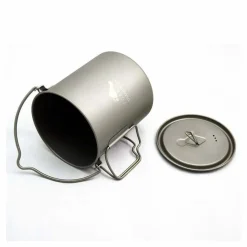Hot Titanium 750ml Pot with Bail Handle Pots And Pans