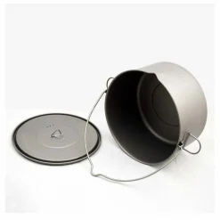 Titanium 2000ml Pot with Bail Handle Pots And Pans