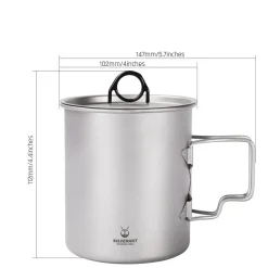 Outlet Titanium Pot 750ml with lid Pots And Pans