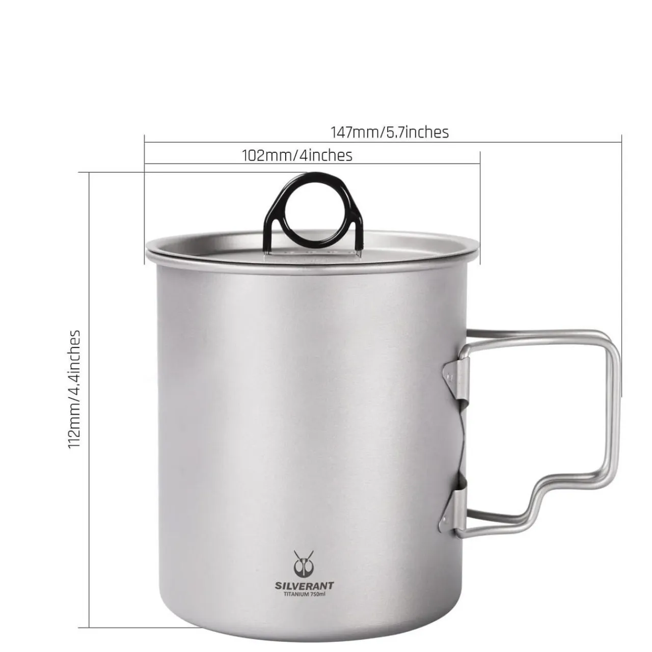 Outlet Titanium Pot 750ml with lid Pots And Pans