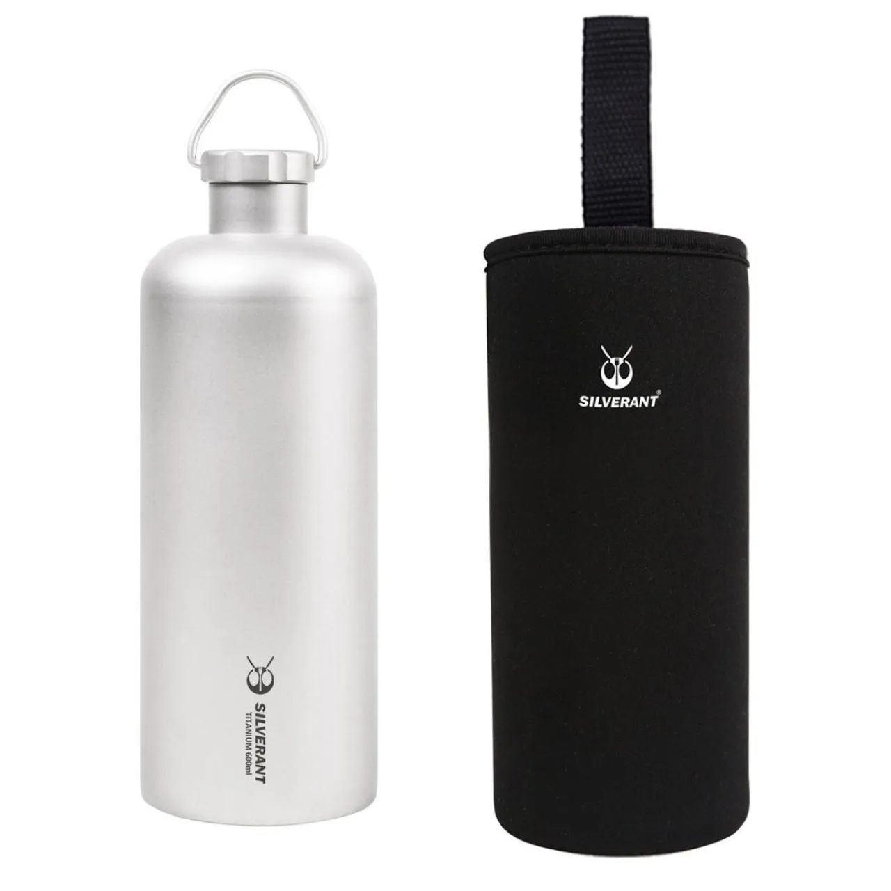 Outlet Titanium Water Bottle 600ml Water Bottles