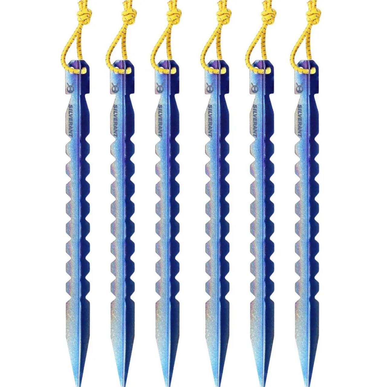 New Titanium Y-Shape Tent Stakes - Long 6 Pack Tent Accessories