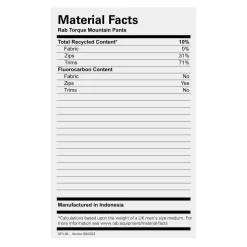 Outlet Torque Mountain Pants Trekking Pants