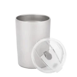 Hot Ultralight Titanium Double-Wall Coffee Cup with Straw 400ml Cups Mugs Plates & Bowls