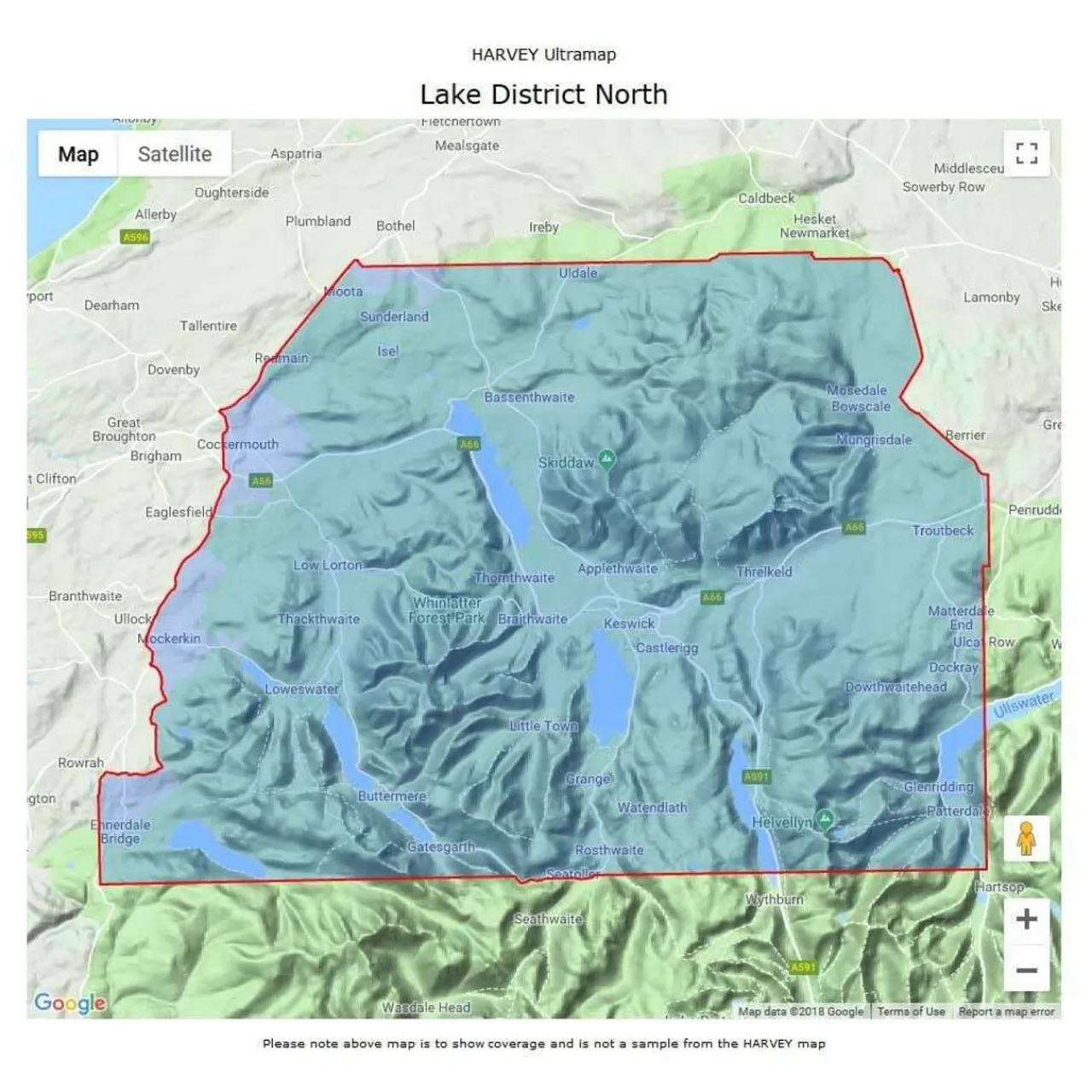 Online UltraMap XT40 - Lake District North Maps, Guides & Compasses