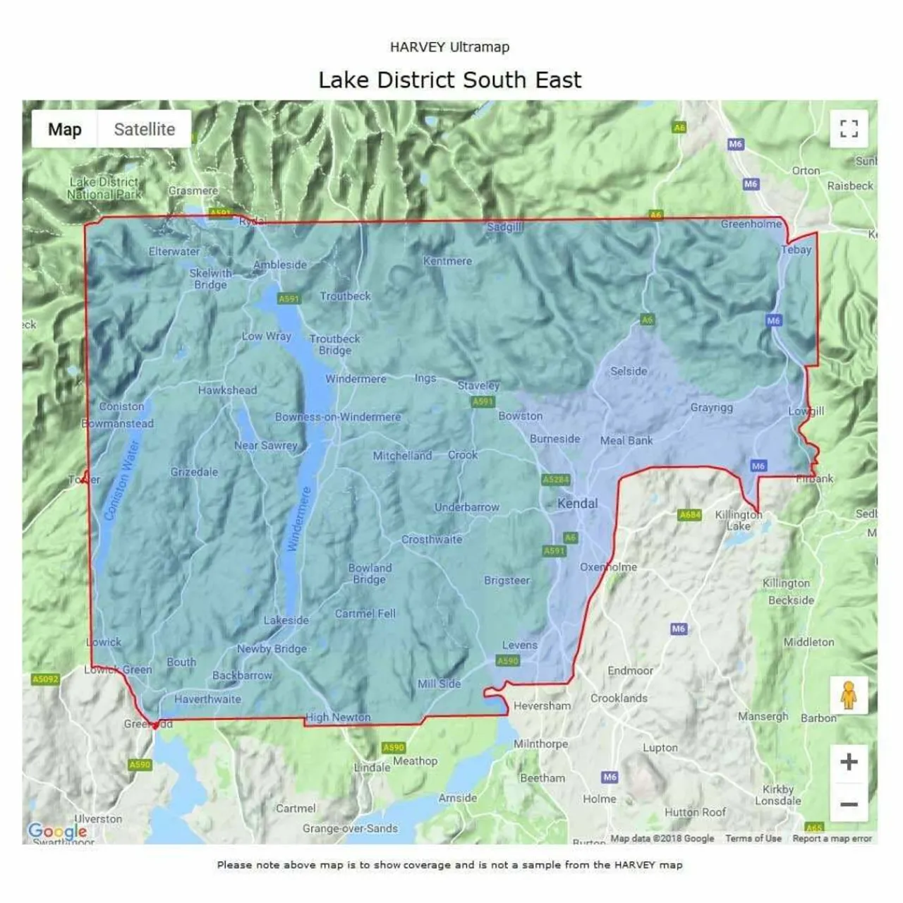 UltraMap XT40 - Lake District South East Maps, Guides & Compasses
