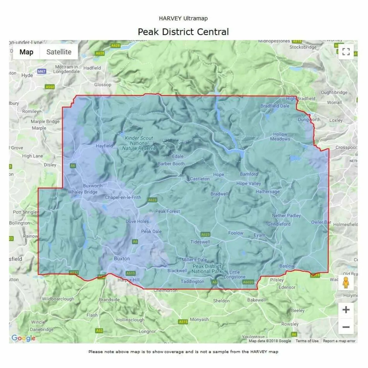 Discount UltraMap XT40 - Peak District Central Maps, Guides & Compasses