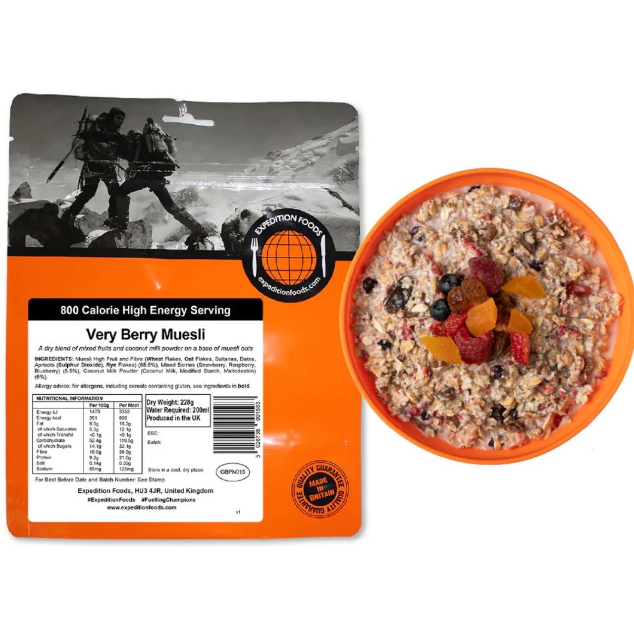 Online Very Berry Muesli (High Energy Serving) Breakfasts