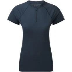 New Womens Dart Nano Zip T-Shirt Women Baselayer - Short Sleeves