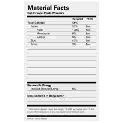 Online Womens Firewall 3L Pants Women Waterproof Overtrousers